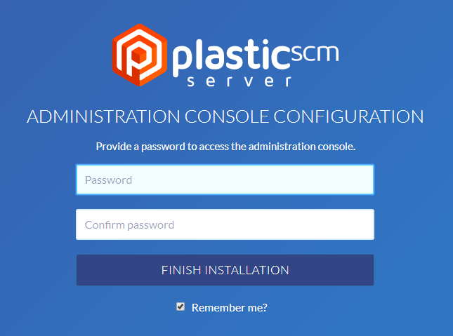 Plastic SCM Server administration console - Register