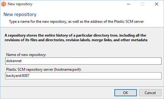 Dialog to create new Repository