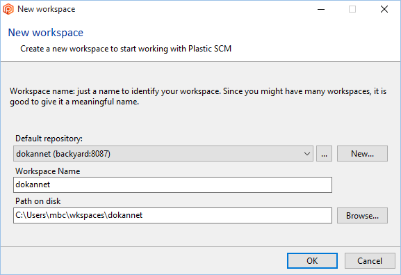 Windows - Create new workspace