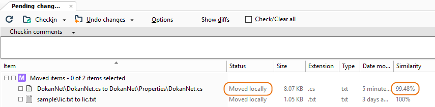 Move a modified file