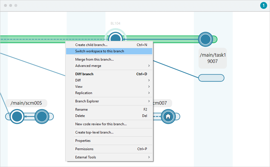 Plastic scm branch explorer