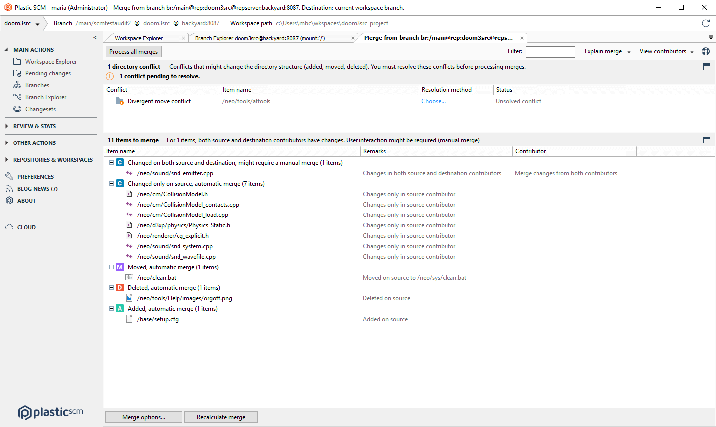 Plastic SCM - Gallery: the visual version control