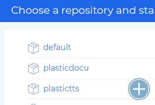 List of repositories on the server. The WebUI can be configured to work with a given Plastic server.